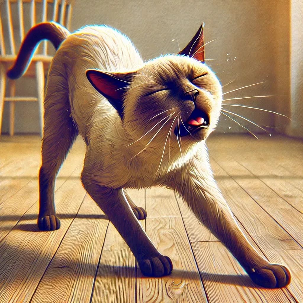 Chat qui s etouffe