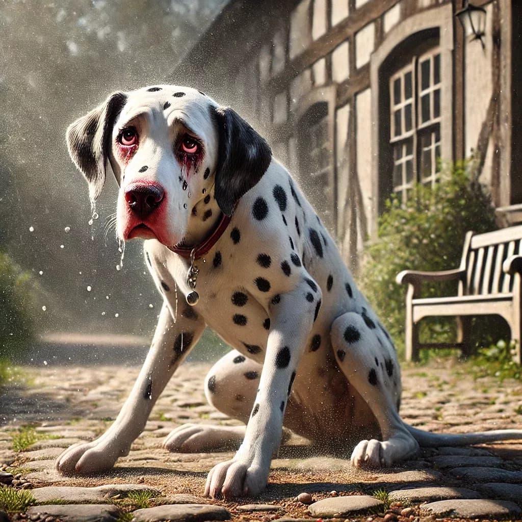 Chien nez qui coule