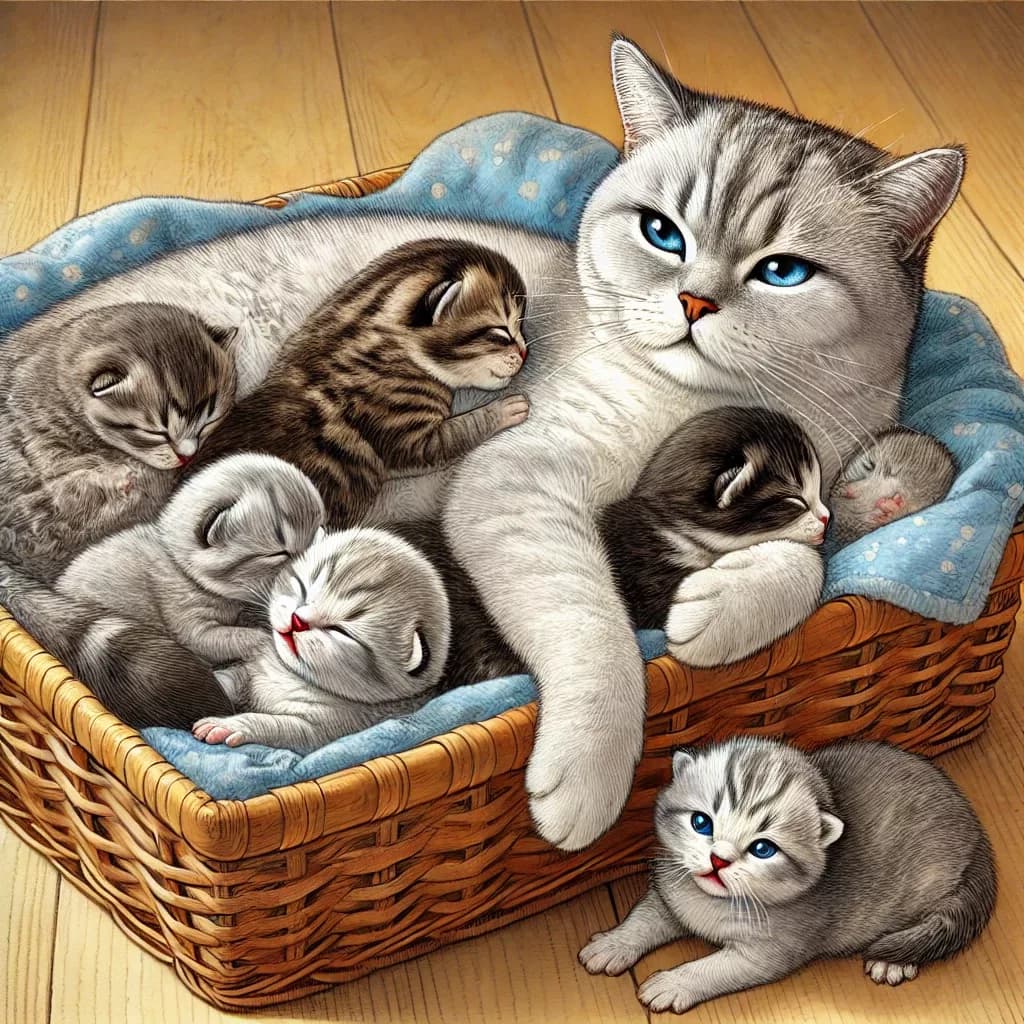 Accouchement mise bas chat